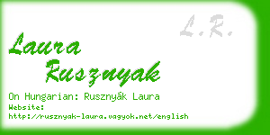 laura rusznyak business card