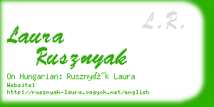 laura rusznyak business card